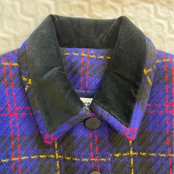 Kasper Company and ASL Electric Blue 100% Wool Plaid Blazer Women's Size 4P Warm - Picture 2 of 9
